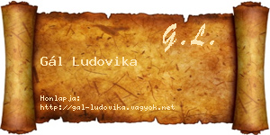 Gál Ludovika névjegykártya